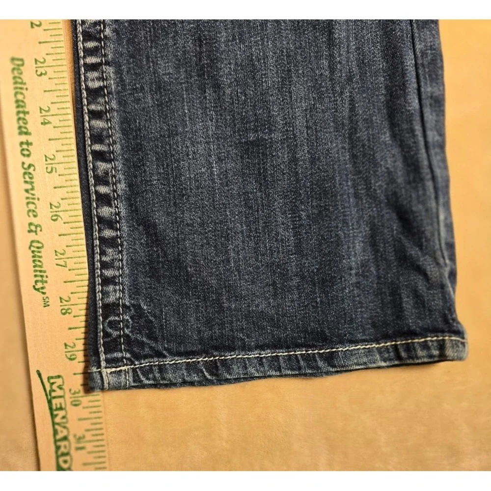 Silver Jeans Co Aiko Mid Rise Bootcut Dark Wash Whiskered Womens Size 27x30  845
